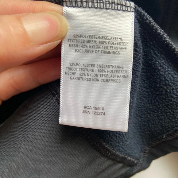 Lole black  3/4 zip performance pullover fleece with thumbholes Sz M - Picture 10 of 13